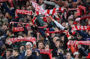 Nottingham Forest fans during the Carabao Cup Semi-Finals match Nottingham Forest vs Manchester United at City Ground, Nottingham, United Kingdom, 25th January 202