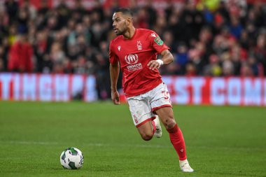 Renan Lodi #32 of Nottingham Forest during the Carabao Cup Semi-Finals match Nottingham Forest vs Manchester United at City Ground, Nottingham, United Kingdom, 25th January 202