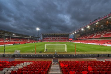 A general view of The City Ground ahead of the Carabao Cup Semi-Finals match Nottingham Forest vs Manchester United at City Ground, Nottingham, United Kingdom, 25th January 202