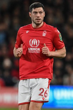 Scott McKenna #26 of Nottingham Forest during the Carabao Cup Semi-Finals match Nottingham Forest vs Manchester United at City Ground, Nottingham, United Kingdom, 25th January 202