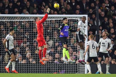 Bernd Leno #17 of Fulham claims the ball during the Premier League match Fulham vs Tottenham Hotspur at Craven Cottage, London, United Kingdom, 23rd January 202