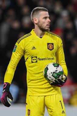 David De Gea #1 of Manchester United during the Carabao Cup Semi-Finals match Nottingham Forest vs Manchester United at City Ground, Nottingham, United Kingdom, 25th January 202