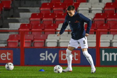 George Broadbent #8 of Boreham Wood during the pre-game warmup ahead of the Emirates FA Cup Third Round Replay match Accrington Stanley vs Boreham Wood at Wham Stadium, Accrington, United Kingdom, 24th January 202