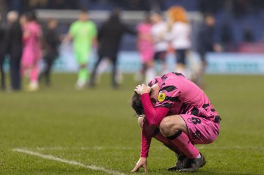 A dejected Regan Hendry #8 of Forest Green Rovers after the Sky Bet League 1 match Bolton Wanderers vs Forest Green Rovers at University of Bolton Stadium, Bolton, United Kingdom, 24th January 202