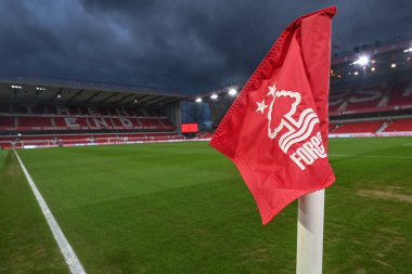 A general view of The City Ground ahead of the Carabao Cup Semi-Finals match Nottingham Forest vs Manchester United at City Ground, Nottingham, United Kingdom, 25th January 202