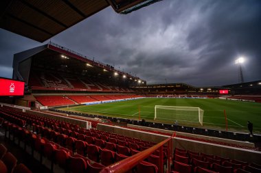 A general view of The City Ground the Carabao Cup Semi-Finals match Nottingham Forest vs Manchester United at City Ground, Nottingham, United Kingdom, 25th January 202