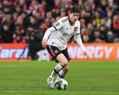 Victor Lindelf #2 of Manchester United in action during the Carabao Cup Semi-Finals match Nottingham Forest vs Manchester United at City Ground, Nottingham, United Kingdom, 25th January 2023