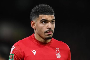 Morgan Gibbs-White #10 of Nottingham Forest during the Carabao Cup Semi-Finals match Nottingham Forest vs Manchester United at City Ground, Nottingham, United Kingdom, 25th January 202