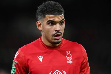Morgan Gibbs-White #10 of Nottingham Forest during the Carabao Cup Semi-Finals match Nottingham Forest vs Manchester United at City Ground, Nottingham, United Kingdom, 25th January 202