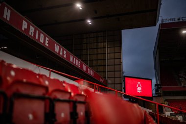 A general view of The City Ground the Carabao Cup Semi-Finals match Nottingham Forest vs Manchester United at City Ground, Nottingham, United Kingdom, 25th January 202