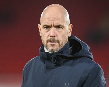 Erik ten Hag manager of Manchester United arrives at the City Ground during the Carabao Cup Semi-Finals match Nottingham Forest vs Manchester United at City Ground, Nottingham, United Kingdom, 25th January 202