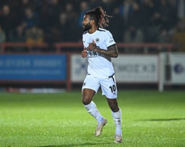 Tyrone Marsh #10 of Boreham Wood during the Emirates FA Cup Third Round Replay match Accrington Stanley vs Boreham Wood at Wham Stadium, Accrington, United Kingdom, 24th January 202