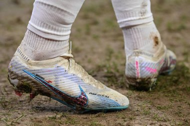 Nike Air Zoom football boots of Christian Eriksen #14 of Manchester United during the Carabao Cup Semi-Finals match Nottingham Forest vs Manchester United at City Ground, Nottingham, United Kingdom, 25th January 202