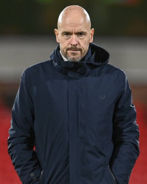 Erik ten Hag manager of Manchester United arrives at the City Ground during the Carabao Cup Semi-Finals match Nottingham Forest vs Manchester United at City Ground, Nottingham, United Kingdom, 25th January 202