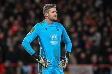 Wayne Hennessey #13 of Nottingham Forest during the Carabao Cup Semi-Finals match Nottingham Forest vs Manchester United at City Ground, Nottingham, United Kingdom, 25th January 202