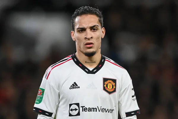 Antony #21 of Manchester United during the Carabao Cup Semi-Finals match Nottingham Forest vs Manchester United at City Ground, Nottingham, United Kingdom, 25th January 202