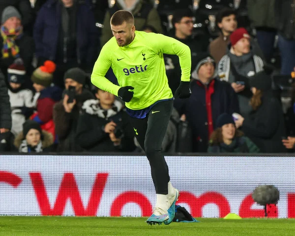 Eric Dier #15 of Tottenham Hotspur during the pre-game warmup ahead of the Premier League match Fulham vs Tottenham Hotspur at Craven Cottage, London, United Kingdom, 23rd January 202