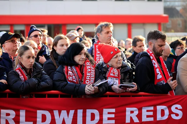 United Fans Attendance Manchester United Mark 65Th Anniversary Munich Air — Stock Photo, Image