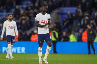 Davinson Snchez #6 of Tottenham Hotspur applauds the travelling fans after the Premier League match Leicester City vs Tottenham Hotspur at King Power Stadium, Leicester, United Kingdom, 11th February 2023