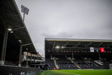 A general view of Craven Cottage before the Premier League match Fulham vs Nottingham Forest at Craven Cottage, London, United Kingdom, 11th February 202