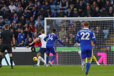 Kelechi Iheanacho #14 of Leicester City scores a goal to make it 3-1 during the Premier League match Leicester City vs Tottenham Hotspur at King Power Stadium, Leicester, United Kingdom, 11th February 202