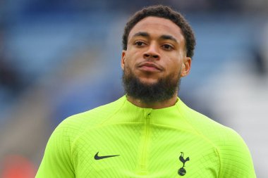 Arnaut Danjuma #16 of Tottenham Hotspur during the pre-game warm up ahead of the Premier League match Leicester City vs Tottenham Hotspur at King Power Stadium, Leicester, United Kingdom, 11th February 202
