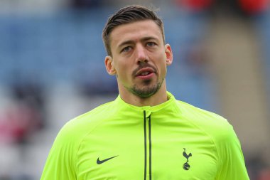 Clment Lenglet #34 of Tottenham Hotspur during the pre-game warm up ahead of the Premier League match Leicester City vs Tottenham Hotspur at King Power Stadium, Leicester, United Kingdom, 11th February 2023