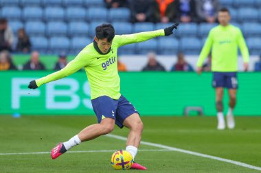 Tottenham Hotspur 'dan Son Heung-Min # 7 Premier Lig maçı sırasında Leicester City - Tottenham Hotspur King Power Stadyumu, Leicester, İngiltere, 11 Şubat 202
