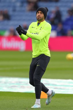 Lucas #27 of Tottenham Hotspur during the pre-game warm up ahead of the Premier League match Leicester City vs Tottenham Hotspur at King Power Stadium, Leicester, United Kingdom, 11th February 202
