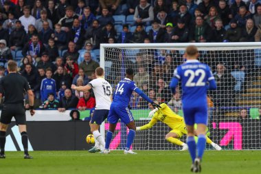 Kelechi Iheanacho #14 of Leicester City scores a goal to make it 3-1 during the Premier League match Leicester City vs Tottenham Hotspur at King Power Stadium, Leicester, United Kingdom, 11th February 202
