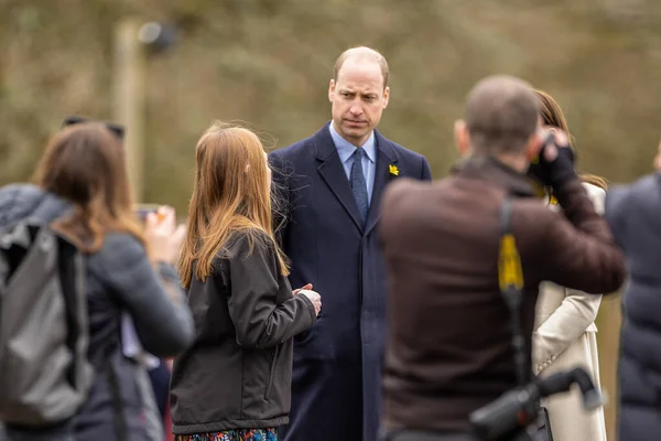 stock image The Prince and Princess of Wales visit South Wales at Brynawel Rehabilitation Centre, Brynawel , United Kingdom, 28th February 2023