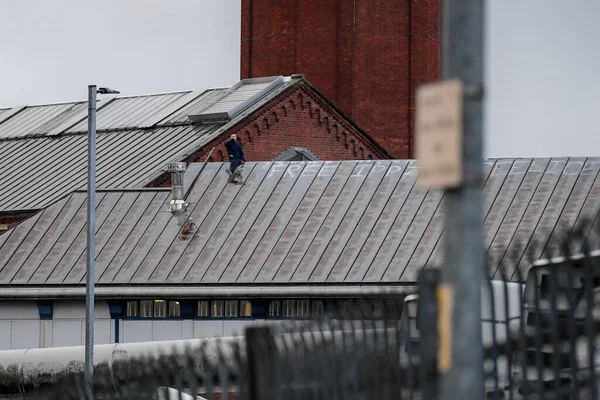 Inmate Makes Roof Prison Manchester Aka Strangeways Manchester United Kingdom — Stock Photo, Image