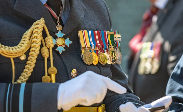 Veterans Members 617 Squadron Royal Air Force Attend Service Remembrance — Stock Photo, Image