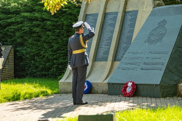 Veterans Members 617 Squadron Royal Air Force Attend Service Remembrance — Stock Photo, Image