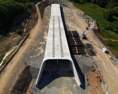 HS2 demiryolu Kenilworth Greenway, Balsall Common, İngiltere 'de yapım aşamasında.