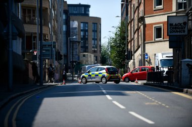 Bir polis kordonu yerleştirildi. Nottingham van saldırısı: Nottingham City, Nottingham, İngiltere 'de 13 Haziran 2023' te üç kişi öldü ve bir kişi tutuklandı