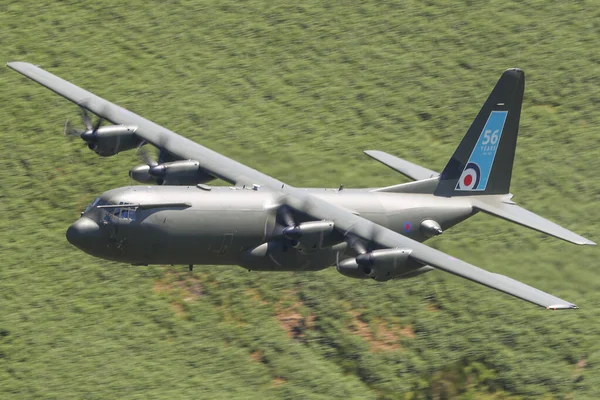 Three Ship Raf 130 Hercules Flypast Royal Air Force Mark — Stockfoto