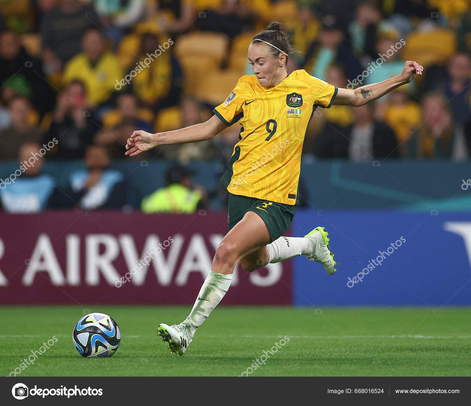 Caitlin Foord Australia Breaks Ball Fifa Women's World Cup 2023 Stock