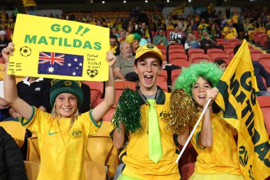Taraftarlar, FIFA Kadınlar Dünya Kupası 2023 B Grubu karşılaşması sırasında Avustralya Bayanlar - Nijerya Kadınlar Suncorp Stadyumu, Brisbane, Avustralya, 27 Temmuz 2023