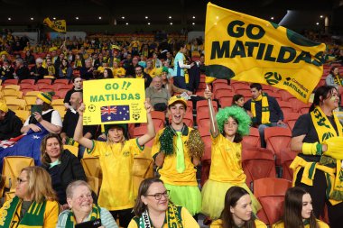 Taraftarlar, FIFA Kadınlar Dünya Kupası 2023 B Grubu karşılaşması sırasında Avustralya Bayanlar - Nijerya Kadınlar Suncorp Stadyumu, Brisbane, Avustralya, 27 Temmuz 2023