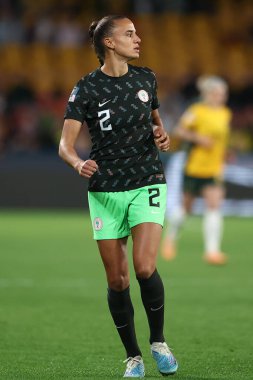 FIFA Kadınlar Dünya Kupası 2023 B Grubu karşılaşmasında Nijeryalı Ashleigh Plumptre # 2 Suncorp Stadyumu, Brisbane, Avustralya, 27 Temmuz 2023