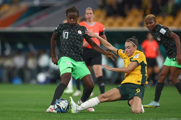 Christy Ucheibe Nigeria Caitlin Foord Australia Battle Ball Fifa Women — Stock Photo, Image