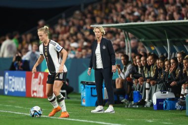 Martina Voss-Tecklenburg Manager of Germany during the FIFA Women's World Cup 2023 Group H South Korea Women vs Germany Women at Adelaide Oval, Adelaide, Australia, 3rd August 2023 clipart
