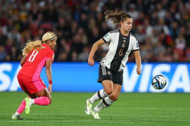 Lena Oberdorf #6 of Germany in action during the FIFA Women's World Cup 2023 Group H South Korea Women vs Germany Women at Adelaide Oval, Adelaide, Australia, 3rd August 2023 clipart