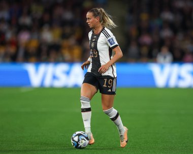 Klara Bhl #19 of Germany in action during the FIFA Women's World Cup 2023 Group H South Korea Women vs Germany Women at Adelaide Oval, Adelaide, Australia, 3rd August 2023 clipart
