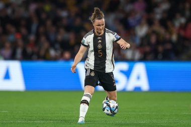 Almanya 'nın 5 numaralı Marina Hegering, 3 Ağustos 2023' te Adelaide Oval, Adelaide, Avustralya 'da oynanan FIFA Kadınlar Dünya Kupası 2023 Grubu H Güney Kore Kadınlarına Karşı Kadınlar