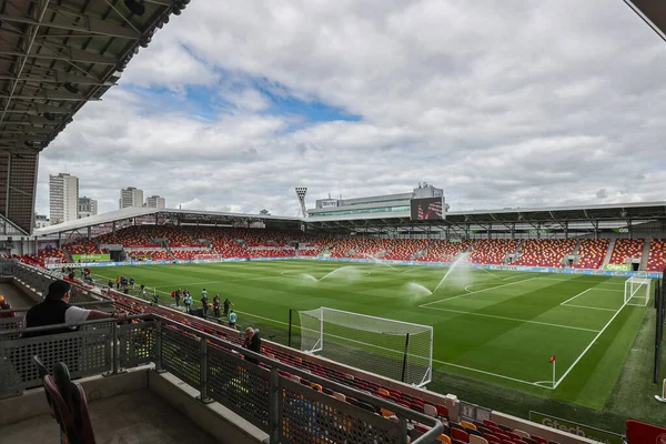 stock image A general view of Brentford Community Stadium during the Premier League match Brentford vs Tottenham Hotspur at Brentford Community Stadium, London, United Kingdom, 13th August 2023