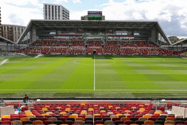 stock image A general view of Brentford Community Stadium during the Premier League match Brentford vs Tottenham Hotspur at Brentford Community Stadium, London, United Kingdom, 13th August 2023