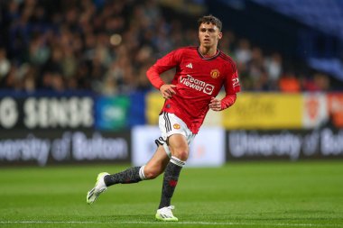 Manchester United 'dan James Scanlon # 92 EFL Kupası maçında Bolton Wanderers, Manchester United U21' e karşı Toughsheet Community Stadyumu, Bolton, Birleşik Krallık, 26 Eylül 2023