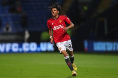 Ethan Williams # 82 Manchester United EFL Kupa maçı sırasında Bolton Wanderers Manchester United U21 'e karşı Toughsheet Community Stadyumu, Bolton, Birleşik Krallık, 26 Eylül 2023